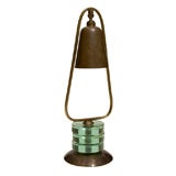 Vintage Brass and Glass Table Lamp