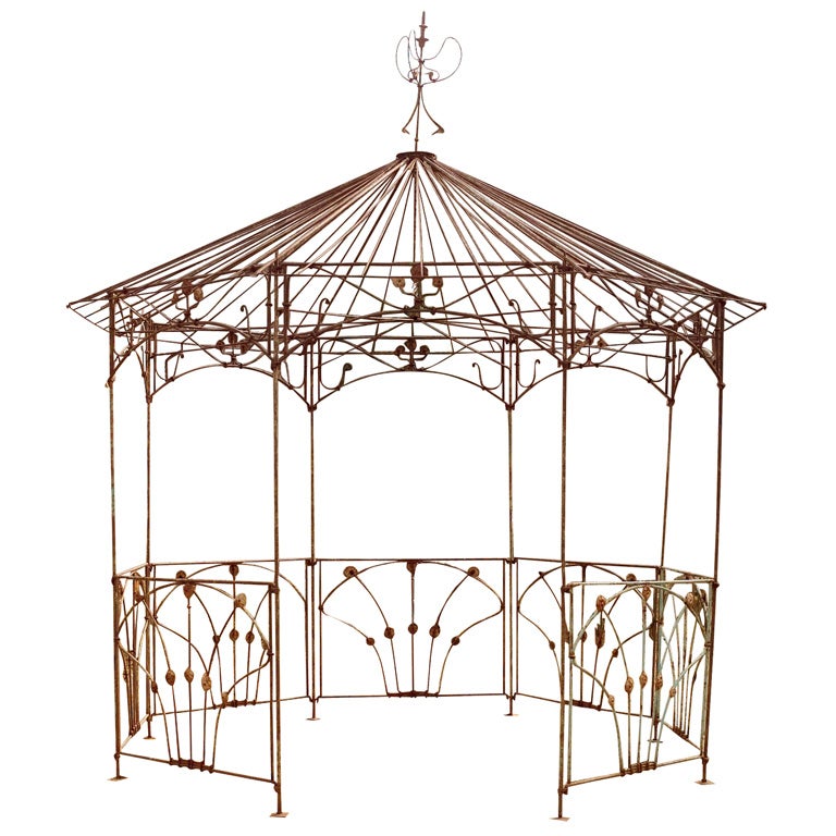 Octagonal Wrought Iron Gazebo