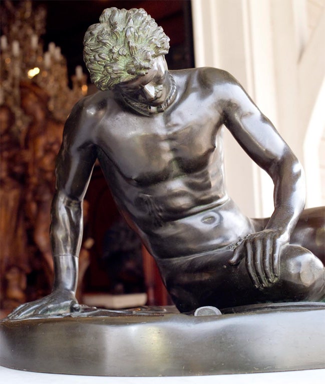19th Century Bronze figure of the Dying Gaul
