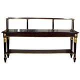 English regency server, faux rosewood and  gilt