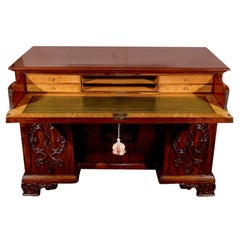 Used Chippendale Style Mahogany Desk