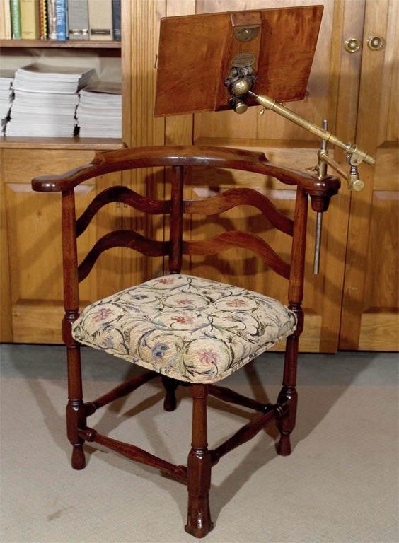 George III English Mahogany Corner Chair For Sale