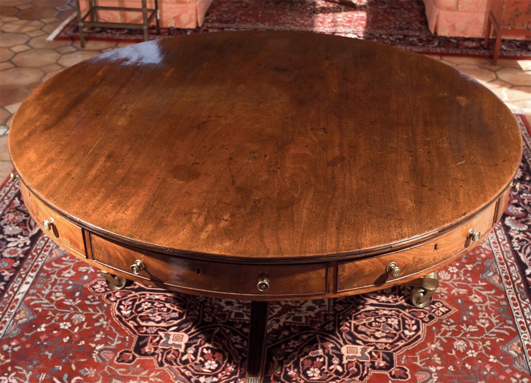 19th Century Mahogany large-scale drum table