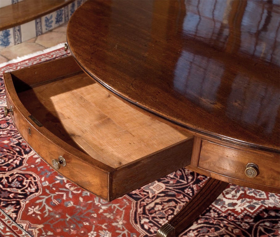 Mahogany large-scale drum table 2