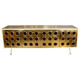Parchment and Brass Credenza