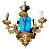 Antique French Louis XV style bronze dore chandelier