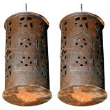 Antique Pair of iron lanterns
