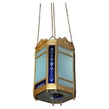 Antique French Victorian period lantern "monte-baisse"