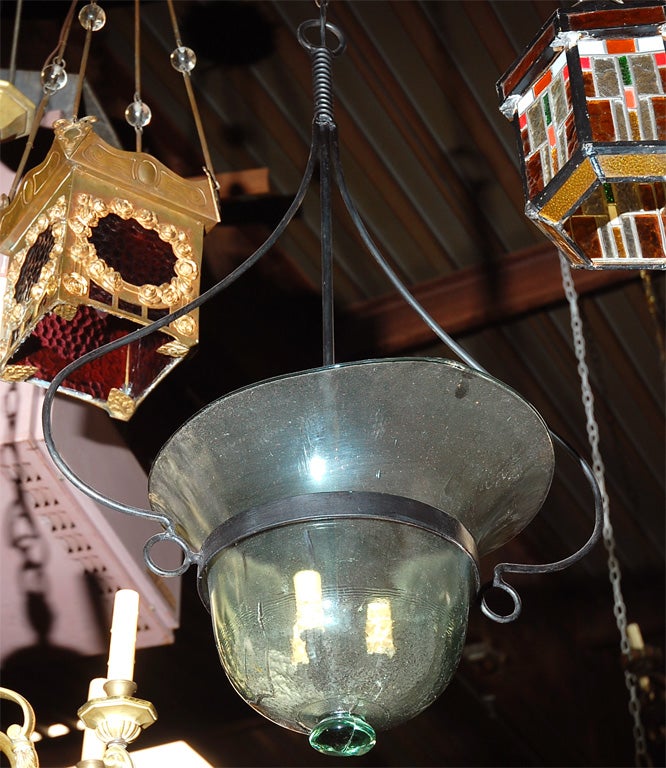 Antike Gartenglocken-Glaslaterne