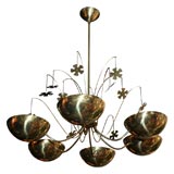 Six-arm Brass Fixture by Paavo Tynell, Scandinavian, 1950s
