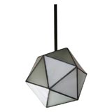 Bronze and Glass Hanging Fixture by Perzel, French 1930s
