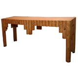 Scalloped Birdseye Maple Console