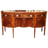 American, Federal inlaid mahogany serpentine front sideboard
