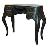 Used Grey Black-Green Cut Stone Tile Vanity Table by Maitland Smith