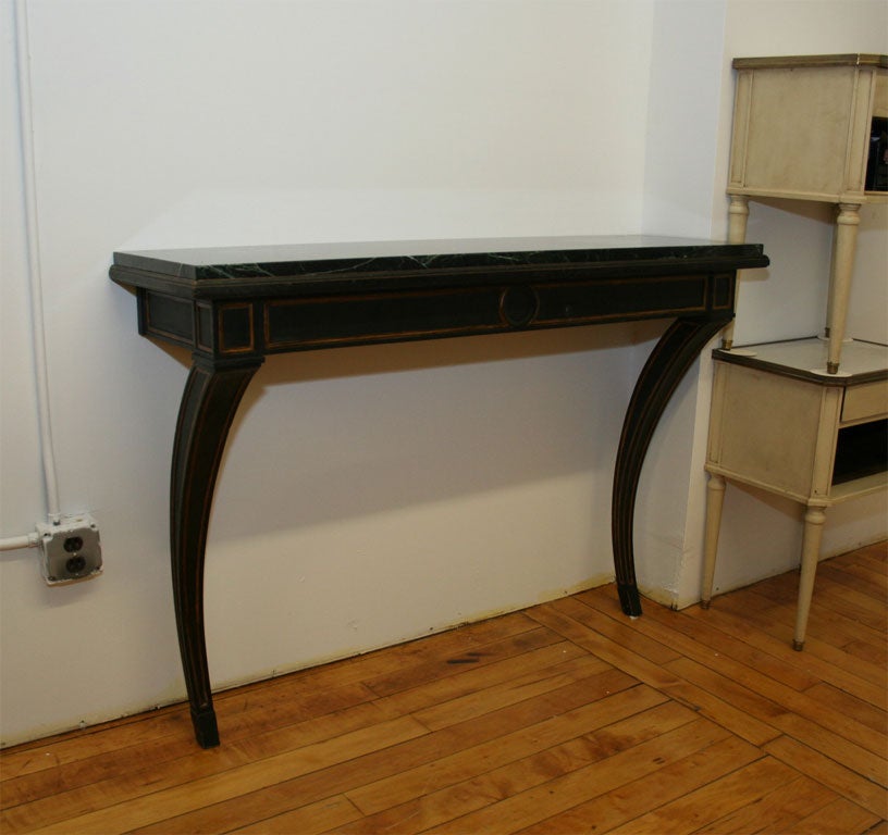 Ebonized Wall Console Signed Jansen