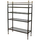 Jansen Bronze and  metal etagere.