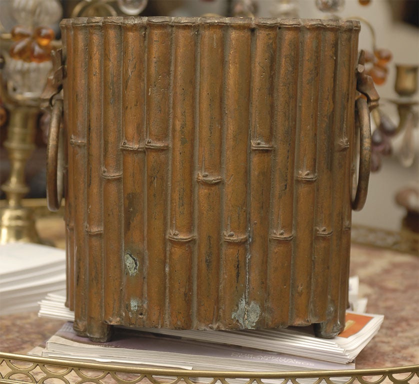 BRONZE ORIENTAL CACHE POT 2