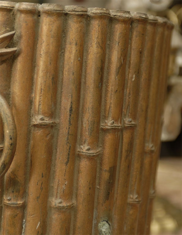BRONZE ORIENTAL CACHE POT 4
