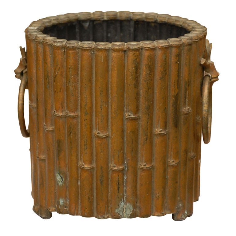 BRONZE ORIENTAL CACHE POT