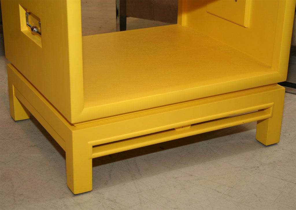 American Pair of Yellow  Side Tables