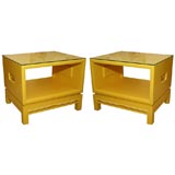 Pair of Yellow  Side Tables