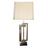 Tall Table Lamp in Chrome Plated Brass