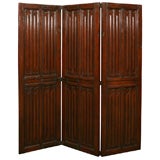 English, Gothic Style Three Panel Screen