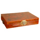Antique Chinese Lacquer over Leather Document Box, c. 1860
