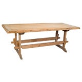 Pine Refectory Table with Double Trestle