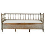 Antique Late Gustavian Swedish pine bench