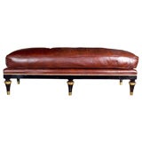 Maison Jansen Ebonized and Gilt Bench