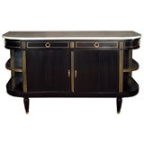 Napoleon III Marble Top Ebonized Sideboard MANNER OF JANSEN