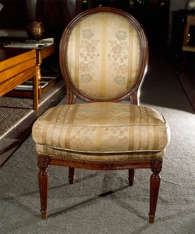 French Pair of Maison Jansen Louis XVI Boudoir Slipper or Childrens Chairs All Original