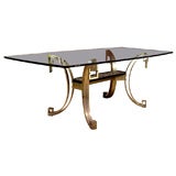 Bronze Base and Glass Top Dining Table Bronze Base and Glass Top Dining Table