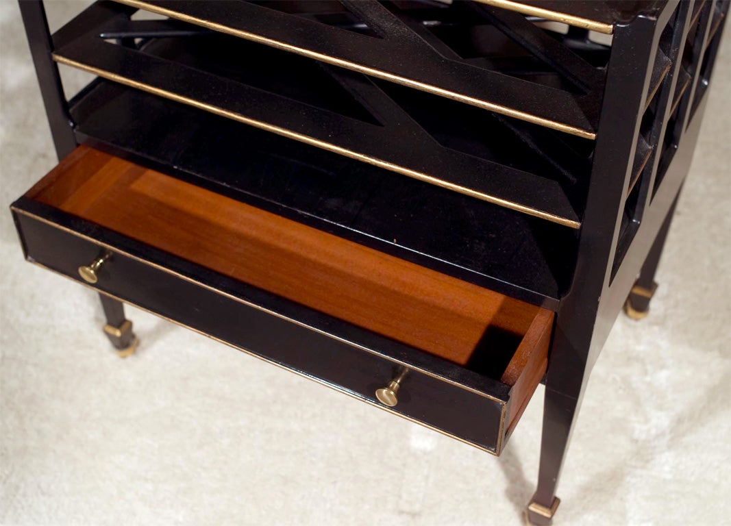 Exceptional Ebonized Stamped  Jansen Canterbury