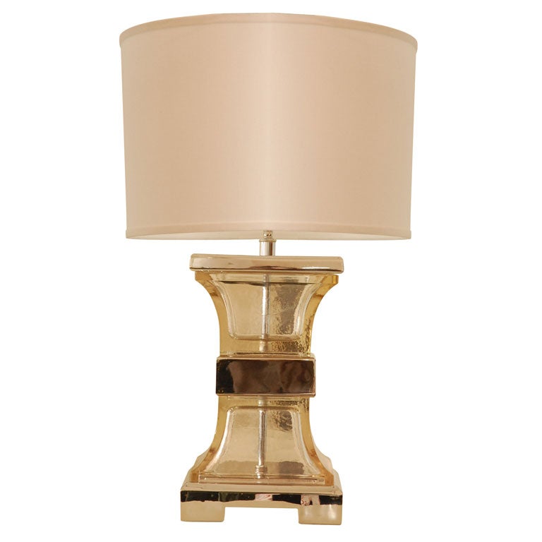 Vintage glass block lamp at 1stDibs