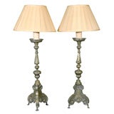 Pair of Prickets as Lamps