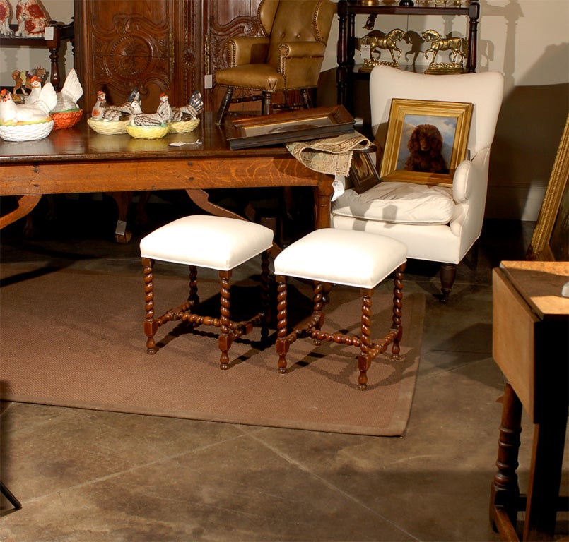 Pair of Twist  Leg Stools