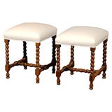 Pair of Twist  Leg Stools