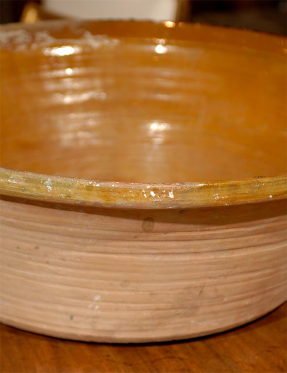 19th Century Large French Pottery Bowl