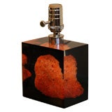 Vintage A Coral in Resin Table Lamp.