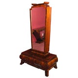 Oriental Influence Art Deco Standing Mirror