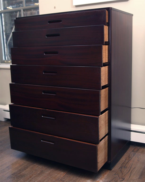 Edward Wormley extra tall mahgoany dresser, mfg. Dunbar at ...