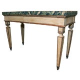 Painted Console With Faux Marble Top Painted Console With Faux Marble Top