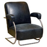 Chair in Chrome and Leather in the Style of K.E.M. Weber