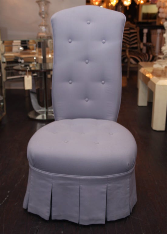 French 1940'S LAVENDER FRENCH BOUDOIR CHAIR