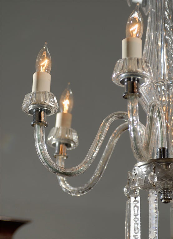Waterford Crystal Deco Style Six Arm Chandelier 1
