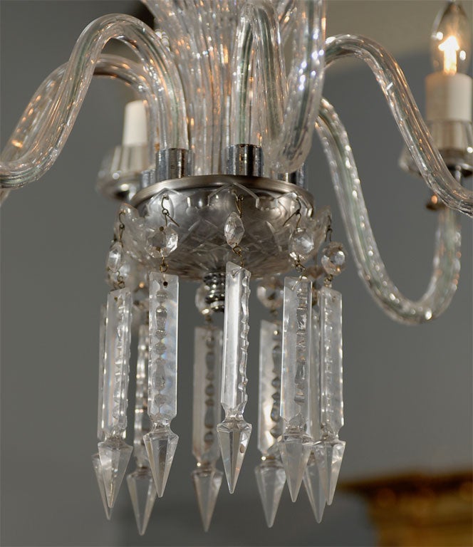 Waterford Crystal Deco Style Six Arm Chandelier 2
