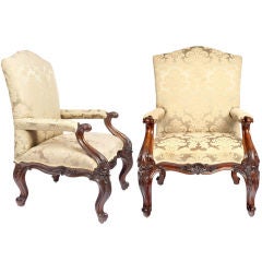 Pair of 19th Century Upholstered Mahogany Armchairs 4