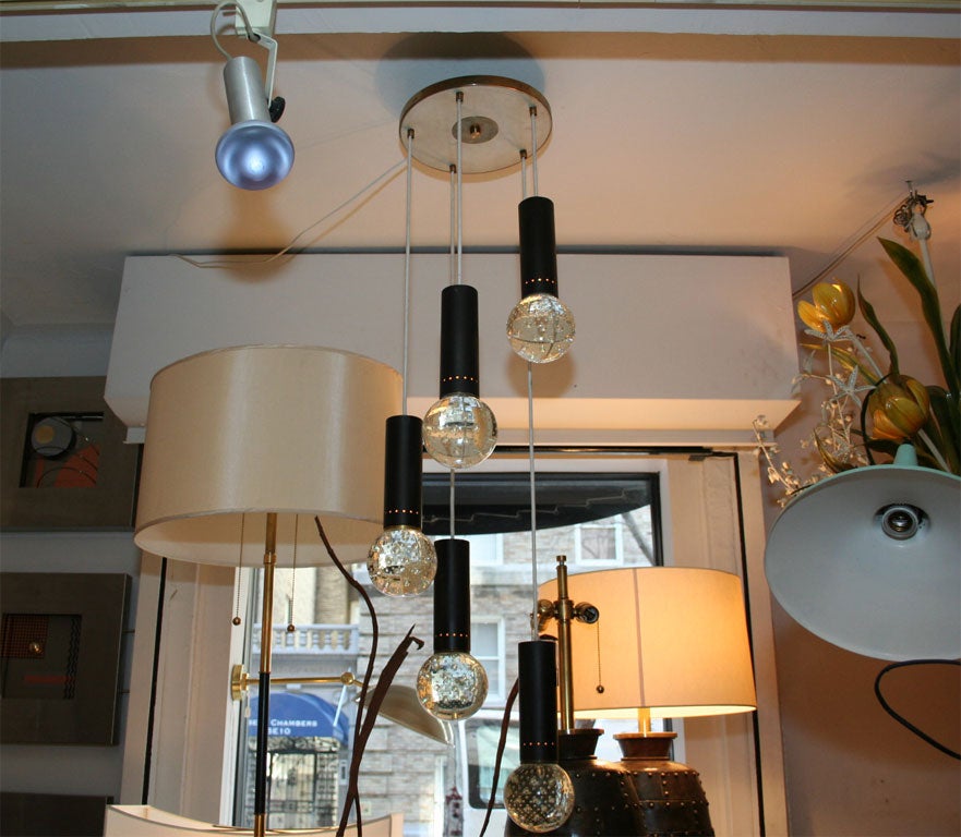 An Italian art glass hanging fixture.